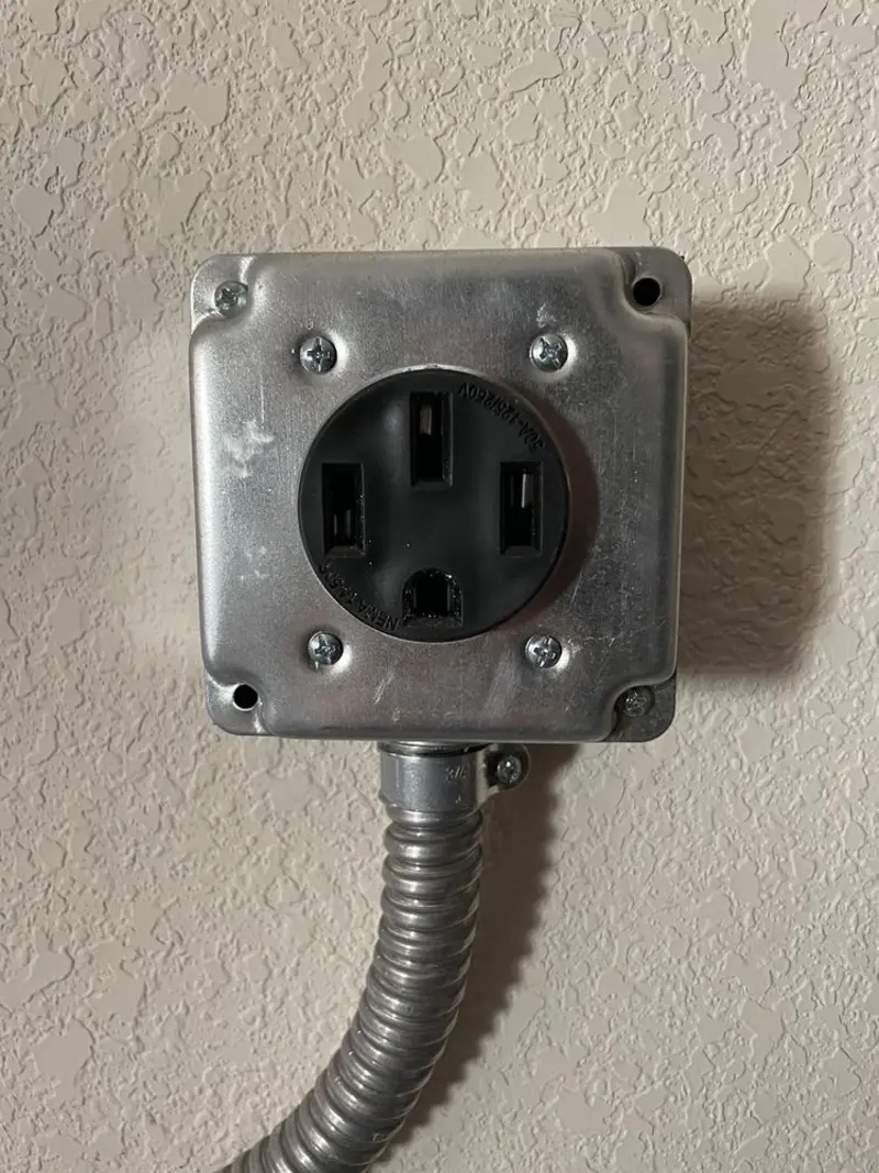 NEMA 14-50 outlet installed for Electrical Panel Upgrade in Sun Prairie